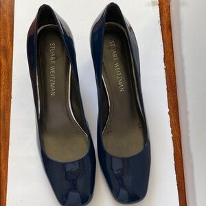 Stuart Weitzman Blue Patent Heels